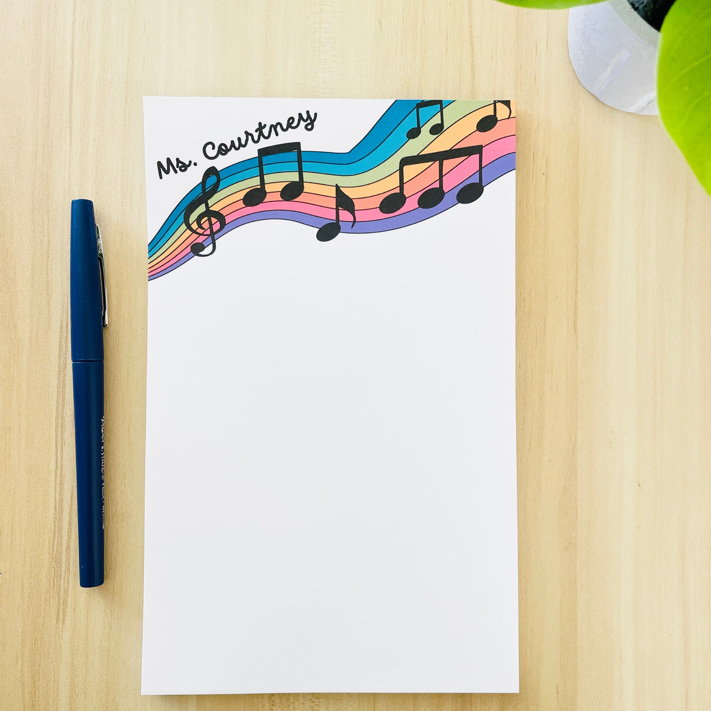 Colorful Music Teacher Notepad