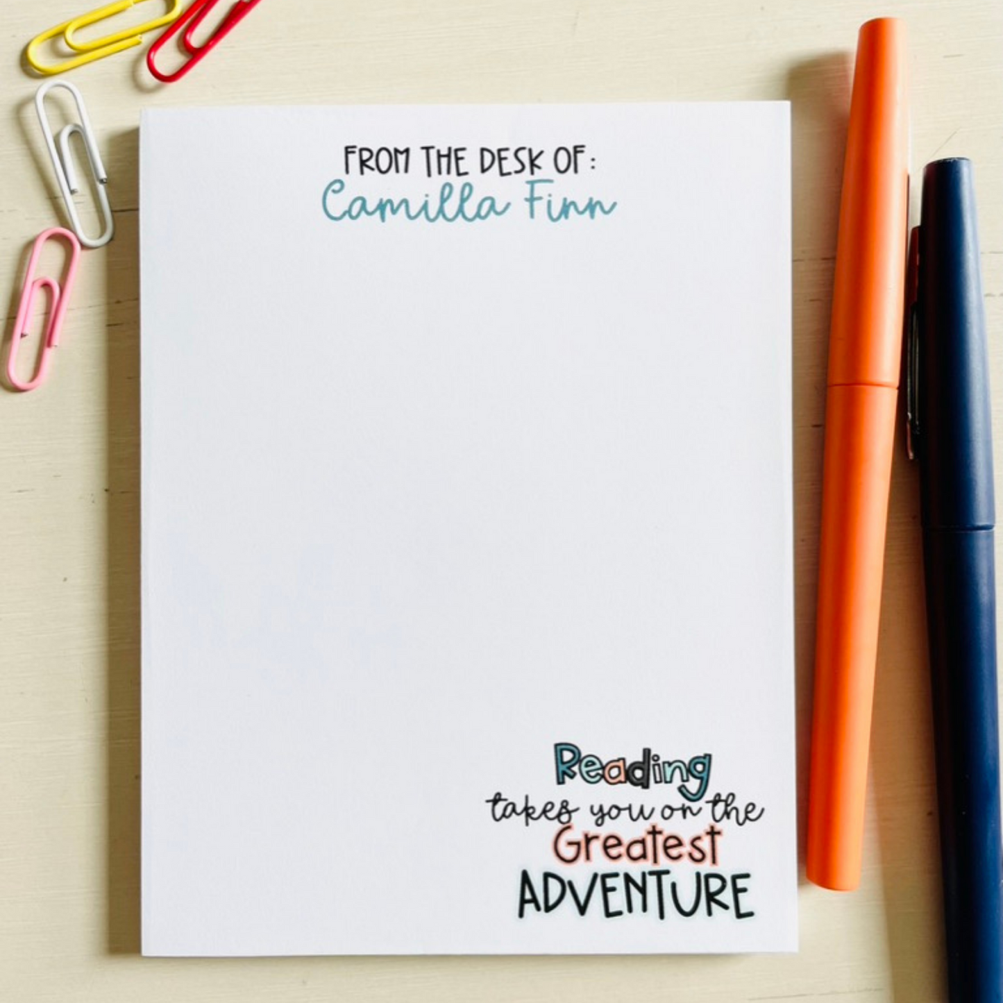 Reading Adventure Notepad