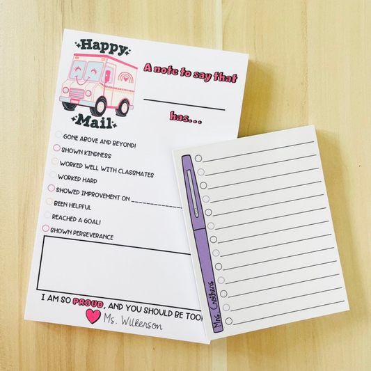 Teacher Happy Mail Notepad