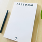 Charlie Kirk Freedom Notepad