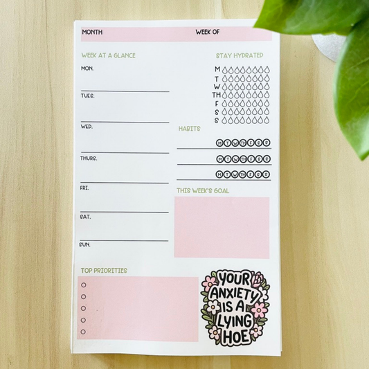 Anxiety Weekly Planner