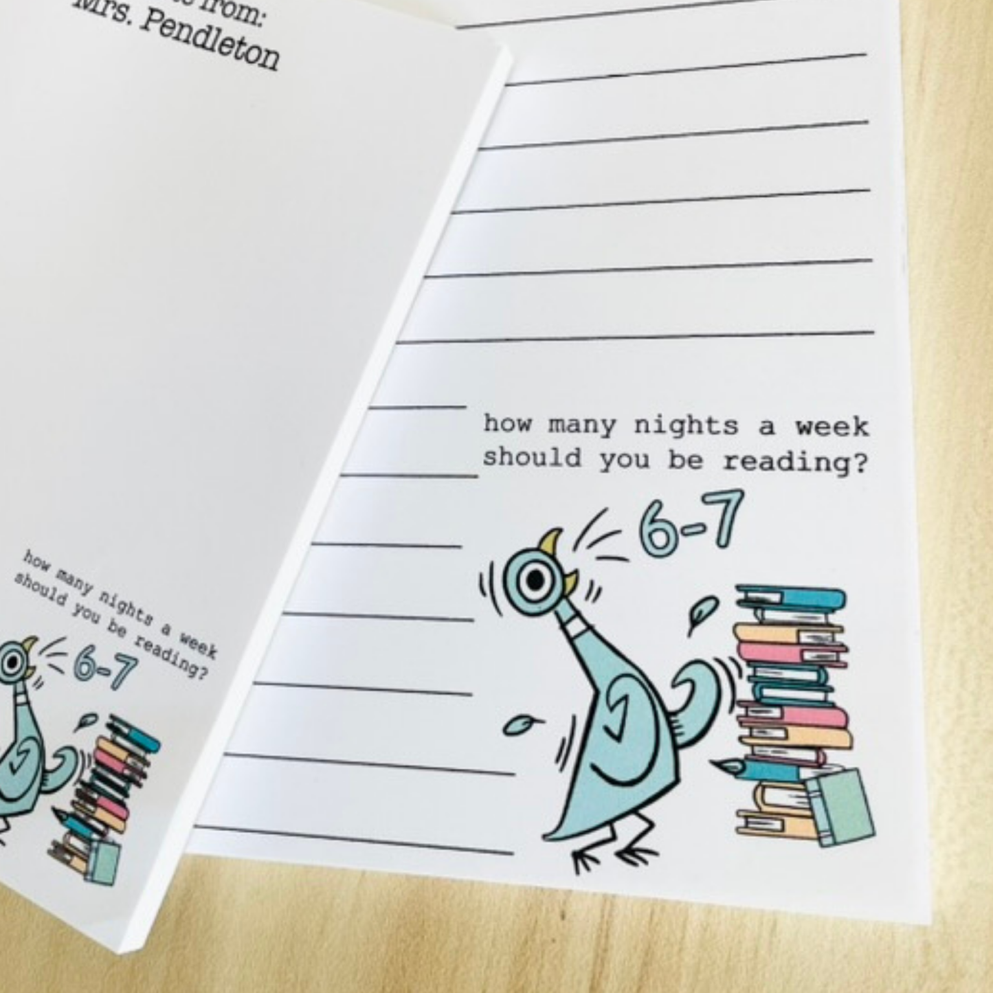 Reading Teacher Notepad 6-7