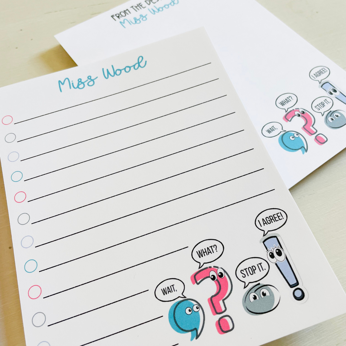 Punny Punctuation Notepad