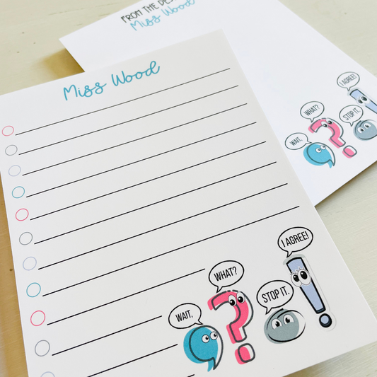 Punny Punctuation Notepad
