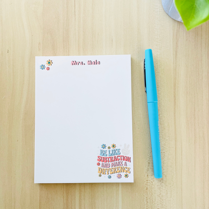 Make a Difference- Math Notepad