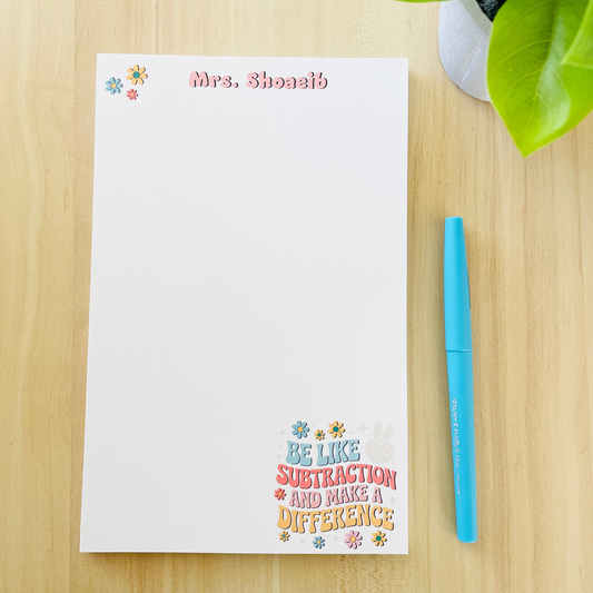 Make a Difference- Math Notepad