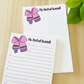 Colorful Bow Notepad