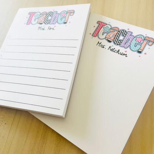 Funky Teacher Notepad