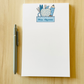 Blue Floral Teacher Notepad