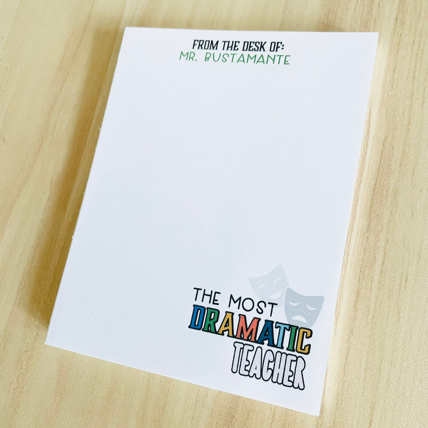 Dramatic Drama Teacher Notepad