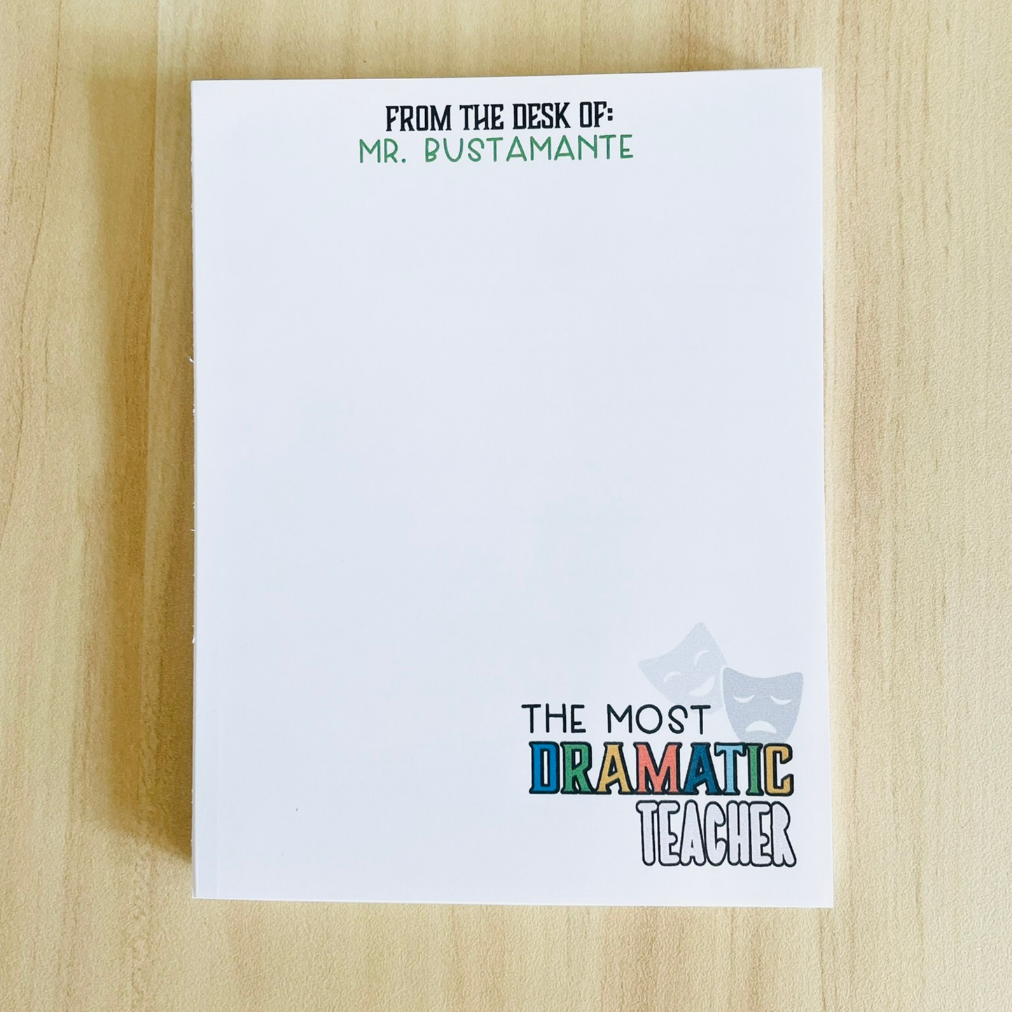 Dramatic Drama Teacher Notepad