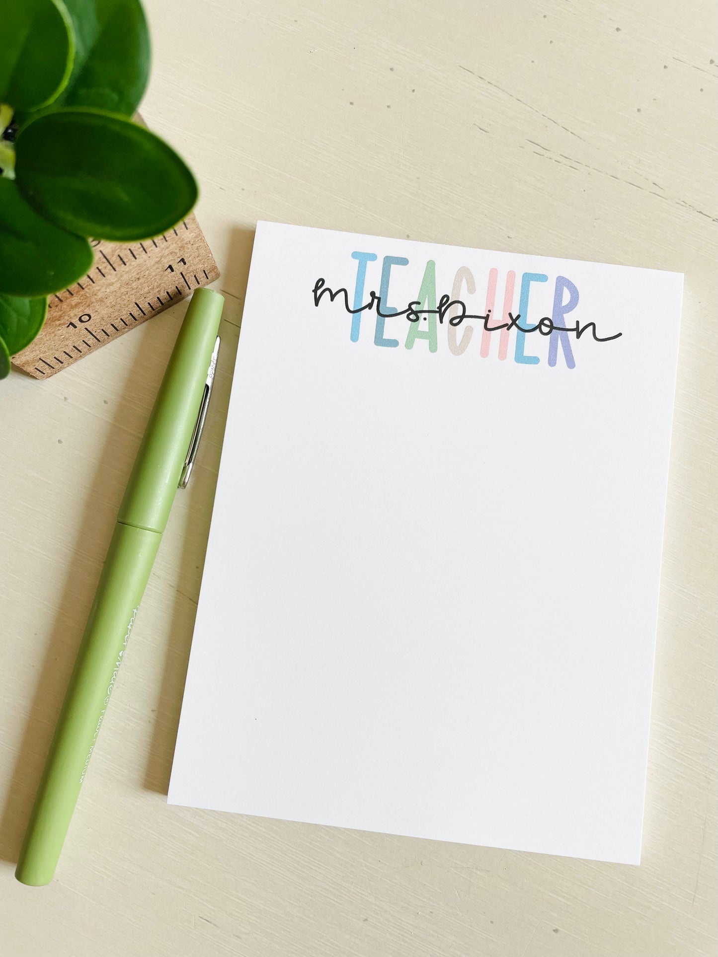 Cute Teacher Title Notepad