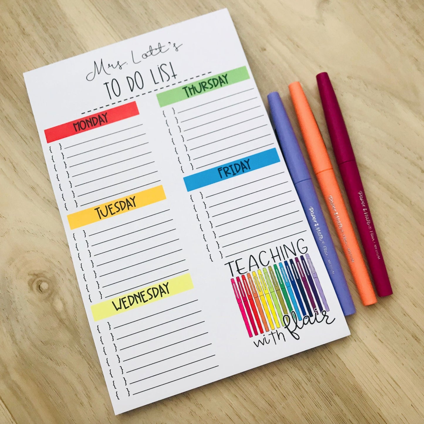 Teacher Weekly To Do List