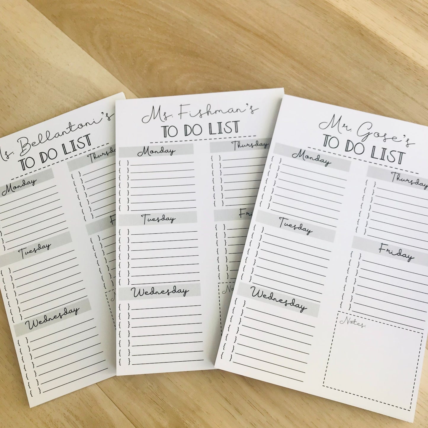 Teacher Weekly To Do List