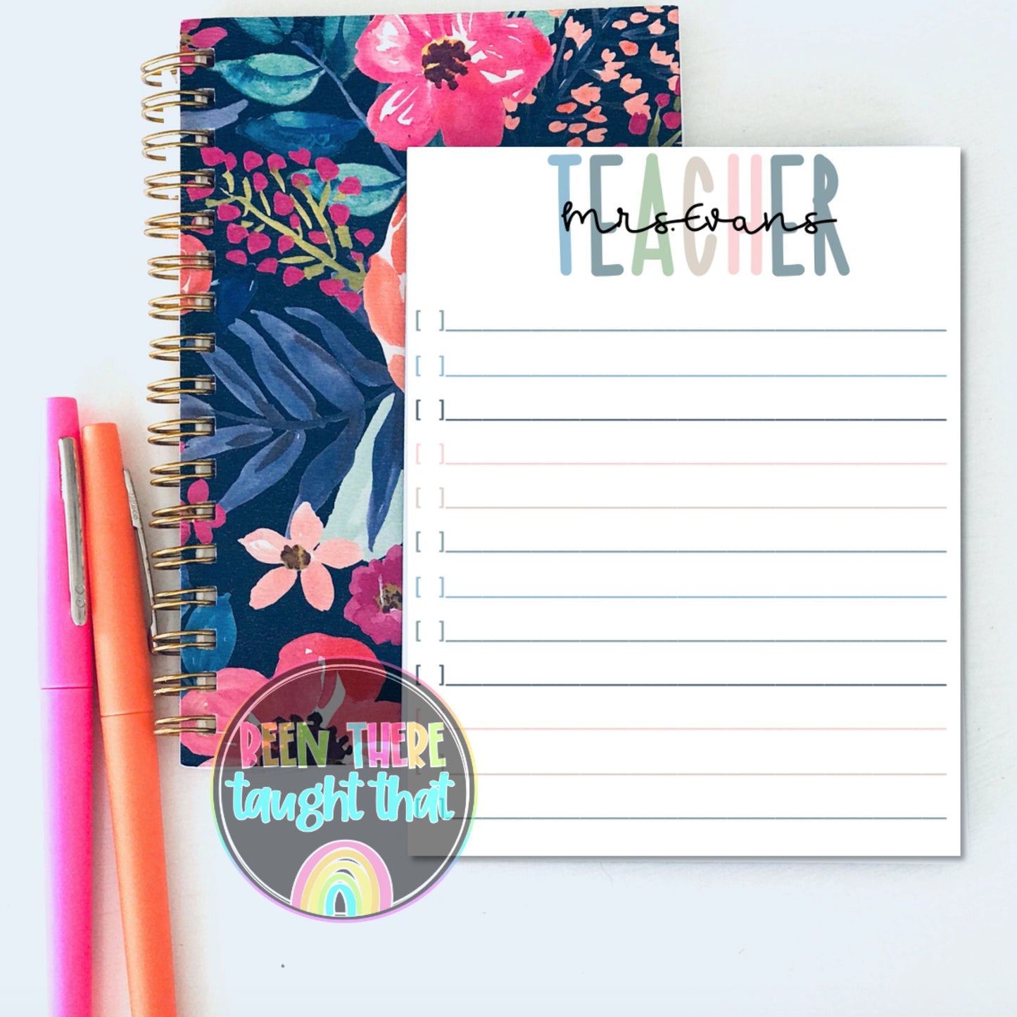 Cute Teacher Title Notepad
