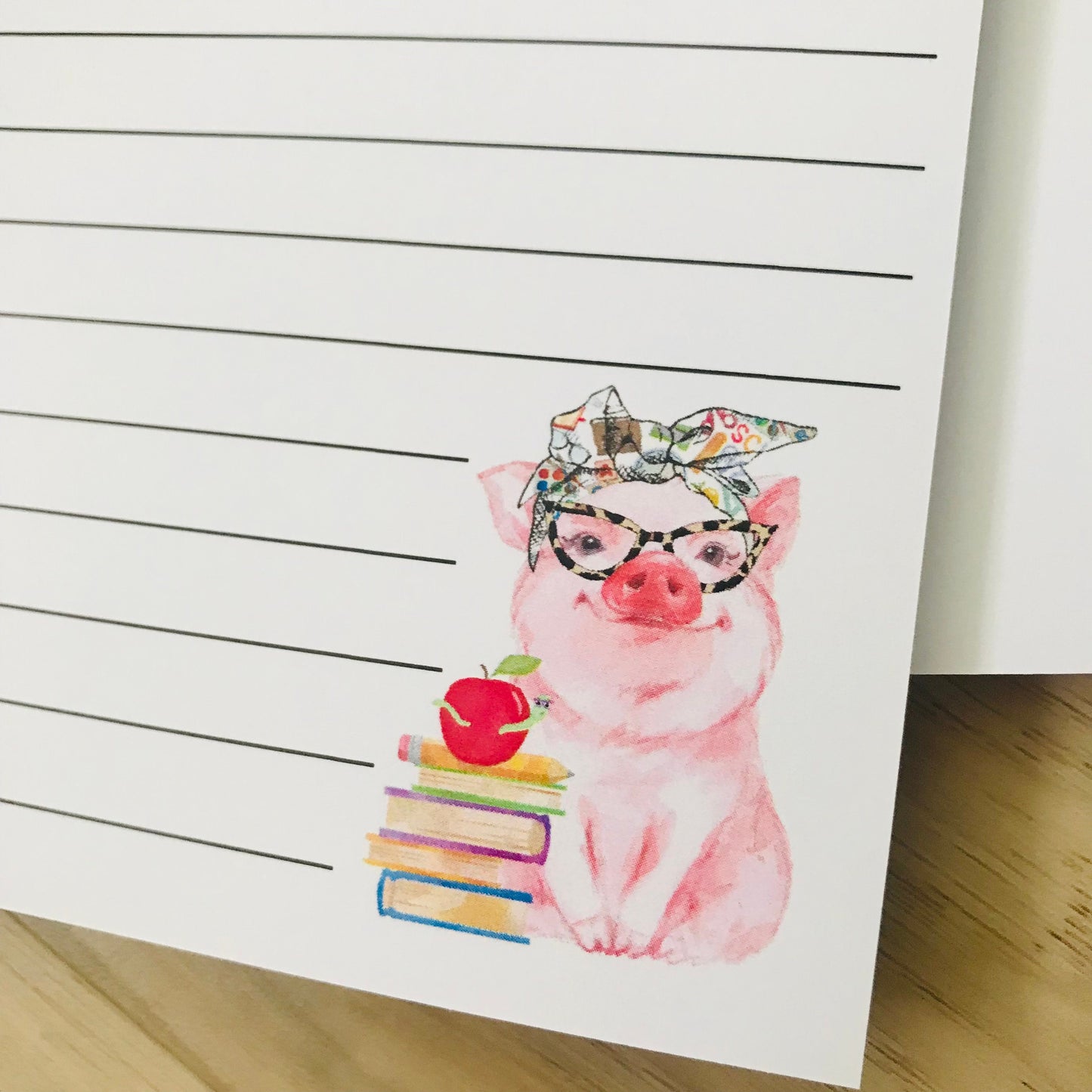 Cute Teacher Pig Notepad