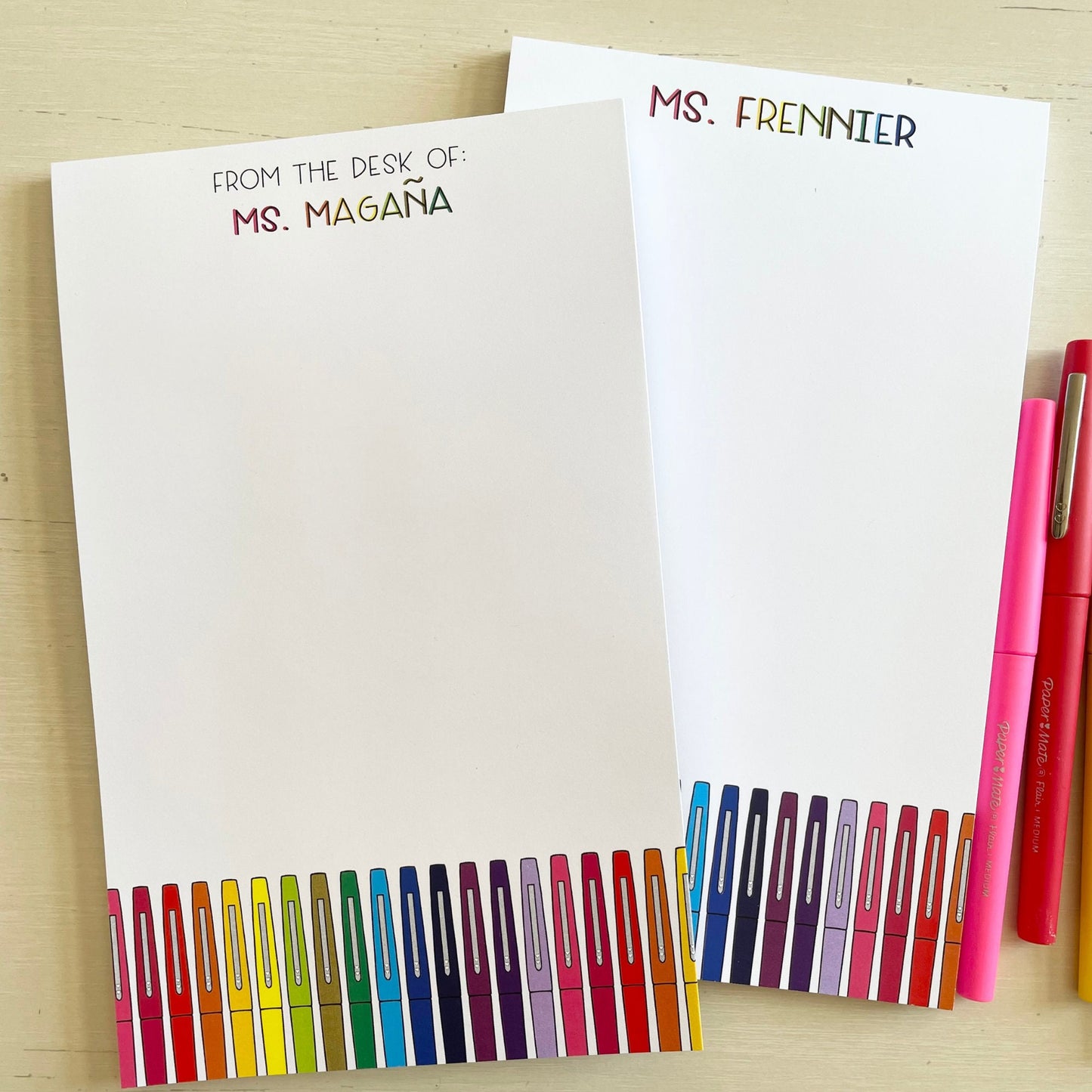 Rainbow Pen Notepad