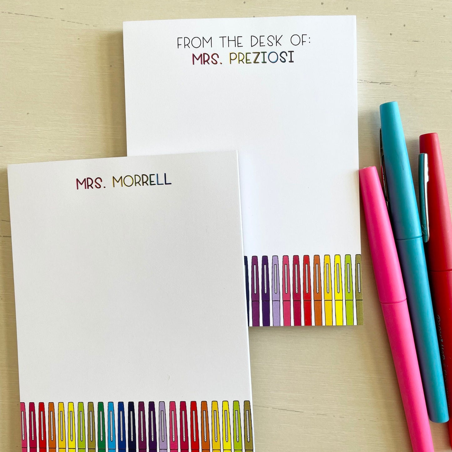 Rainbow Pen Notepad