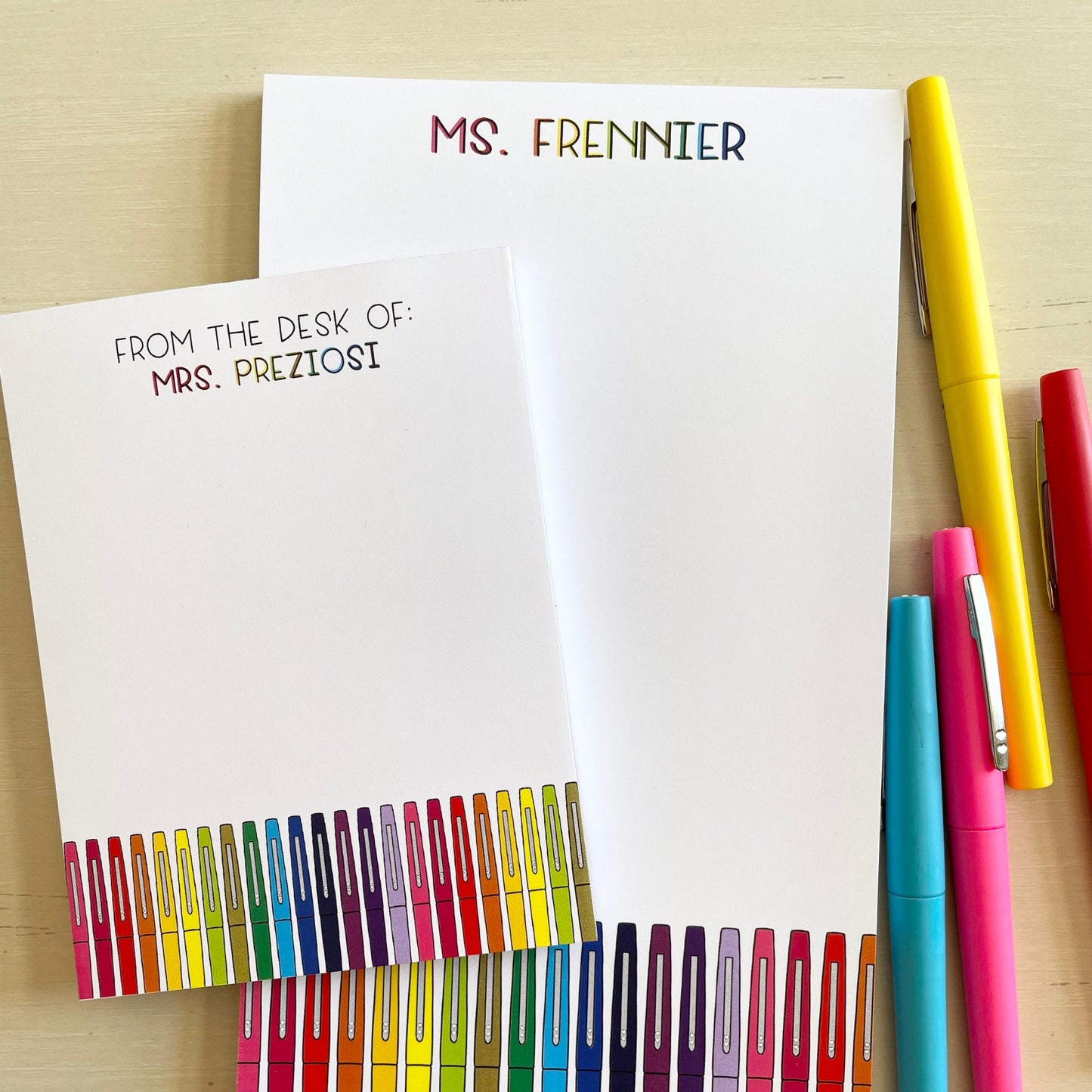 Rainbow Pen Notepad