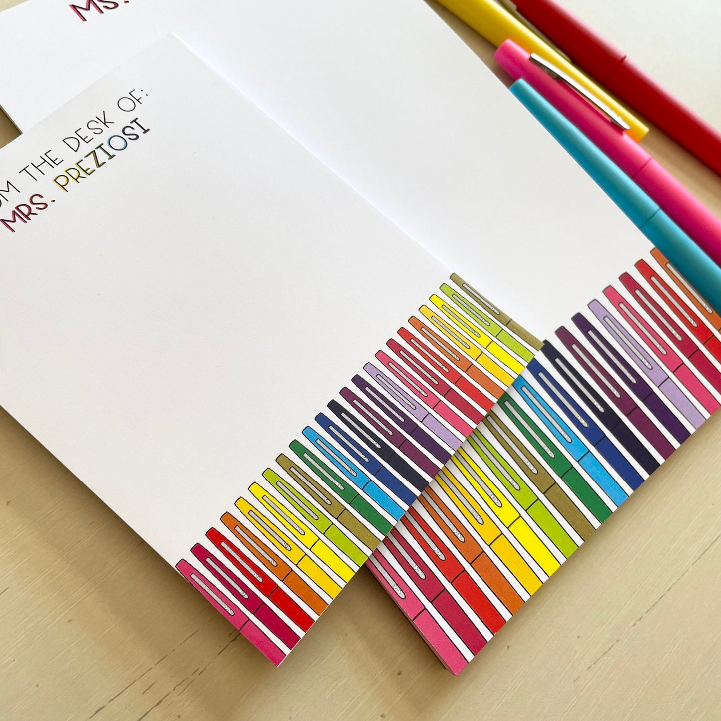 Rainbow Pen Notepad